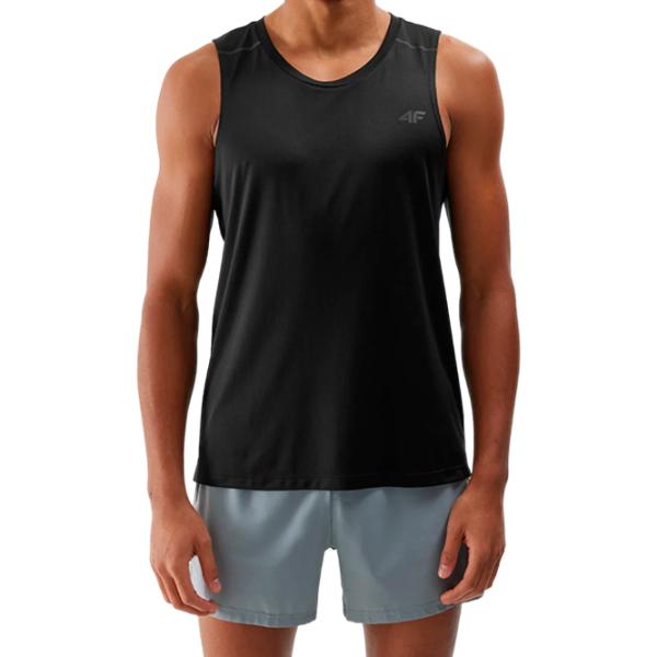 Tricou pentru bărbați 4F 4FWSS24TFTSM841 1% elastan/ Black photo 3