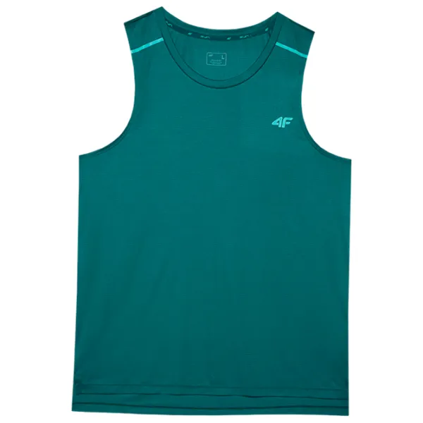 Tricou pentru bărbați 4F 4FWSS24TFTSM841 1% elastan/ Teal photo 1