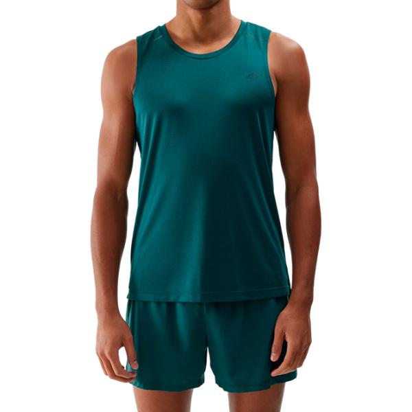 Tricou pentru bărbați 4F 4FWSS24TFTSM841 1% elastan/ Teal photo 2