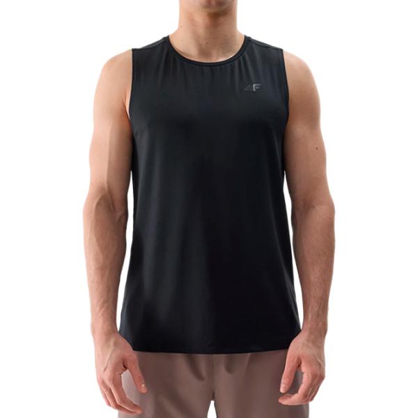 Tricou pentru bărbați 4F 4FWSS24TFTSM597 90% poliester/ Black photo 2