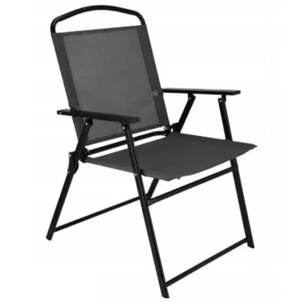 Садовый стул Jumi OM-318595 Металл/ Текстиль/ Black photo 1 Садовый стул Jumi OM-318595 Металл/ Текстиль/ Black photo 1
