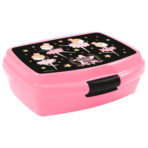Lunch box Derform Ballerina SBL12 0.6 l/ Plastic/ Pink photo 1