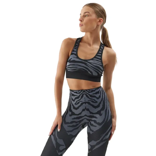 Bustieră pentru femei 4F 4FAW23USBAF070 Gray photo 4