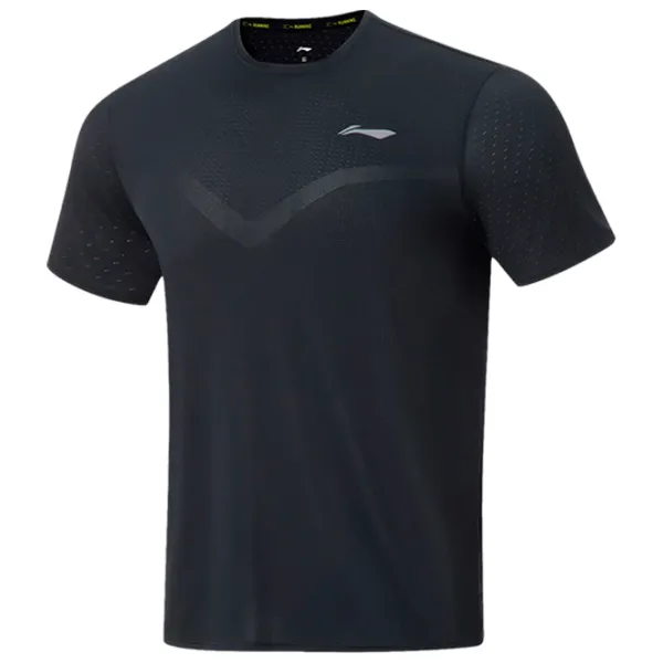 Tricou pentru bărbați Li-Ning ATST083-4B 100% poliester/ Black photo 1