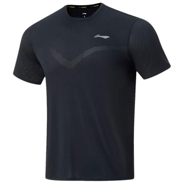 Tricou pentru bărbați Li-Ning ATST083-4B 100% poliester/ Black photo 1