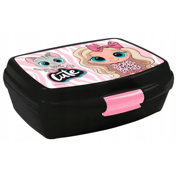 Lunch box Derform Best Friends Cute SBF10 0.6 l/ Plastic/ Black photo 1 Lunch box Derform Best Friends Cute SBF10 0.6 l/ Plastic/ Black photo 1