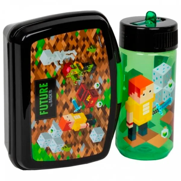 Ланч-бокс BackUP Minecraft ZSBADF35 0.33 л/ Пластик/ Black photo 2 Ланч-бокс BackUP Minecraft ZSBADF35 0.33 л/ Пластик/ Black photo 2