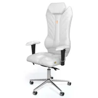 Офисное кресло Kulik System Monarch ЭКО Кожа/ White photo 2