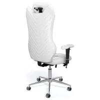 Офисное кресло Kulik System Monarch ЭКО Кожа/ White photo 3