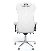Офисное кресло Kulik System Monarch ЭКО Кожа/ White photo 6