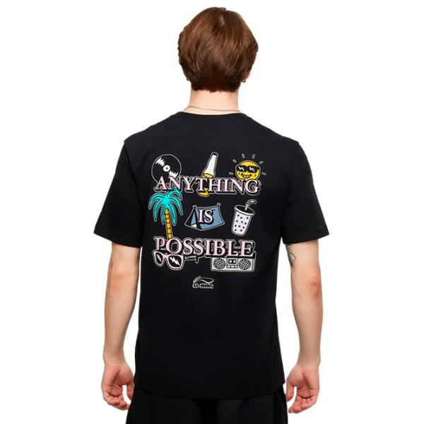 Tricou pentru bărbați Li-Ning AHST179-4B 36% poliester/ Black photo 2 Tricou pentru bărbați Li-Ning AHST179-4B 36% poliester/ Black photo 2