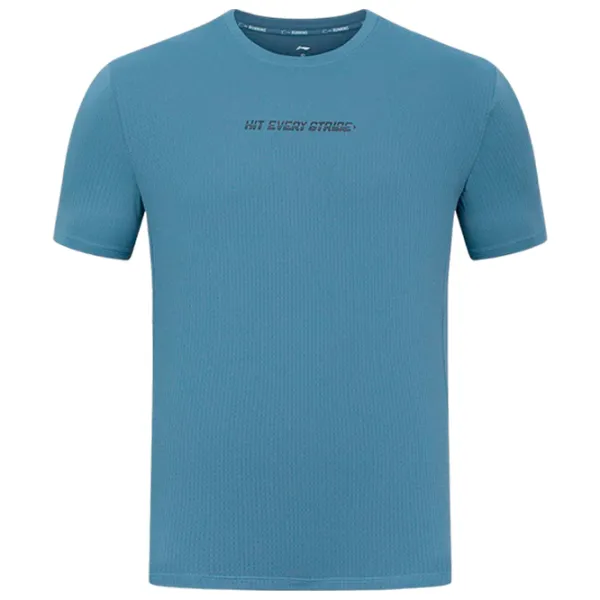 Tricou pentru bărbați Li-Ning ATST081-7B 100% poliester/ Blue photo 1