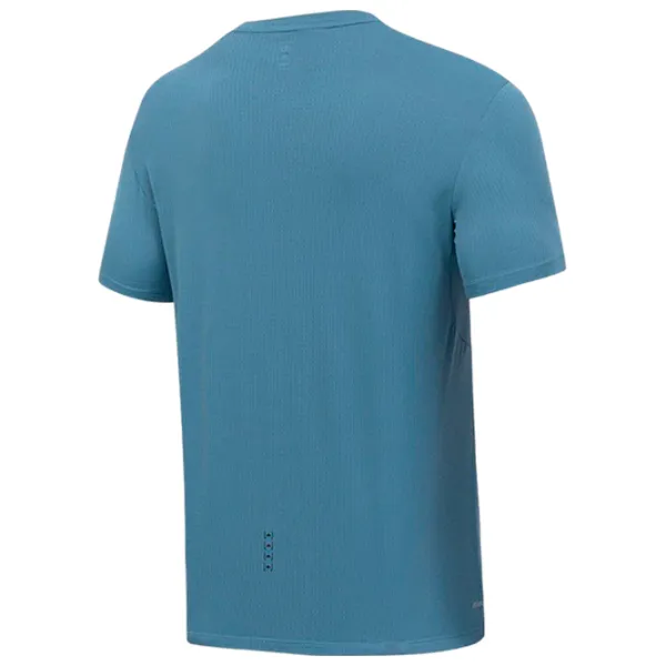 Tricou pentru bărbați Li-Ning ATST081-7B 100% poliester/ Blue photo 2