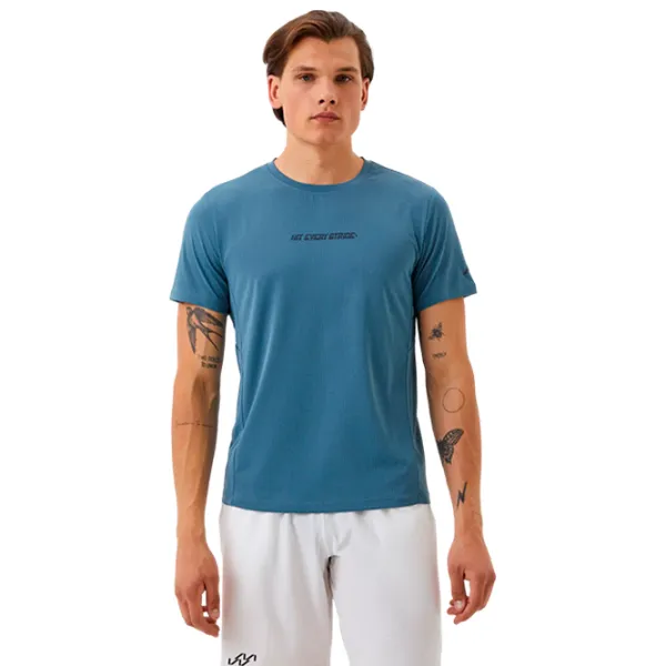 Tricou pentru bărbați Li-Ning ATST081-7B 100% poliester/ Blue photo 3