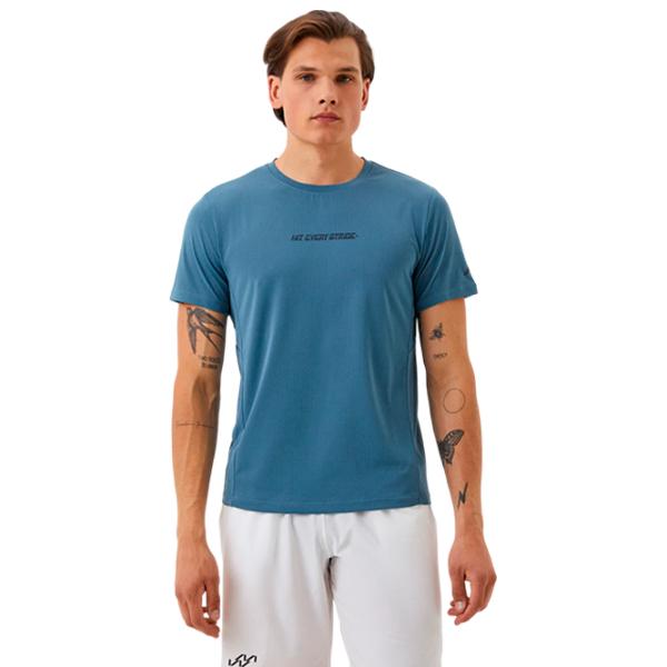Tricou pentru bărbați Li-Ning ATST081-7B 100% poliester/ Blue photo 3