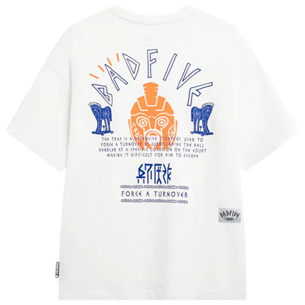 Tricou pentru bărbați Li-Ning AHST285-7B 100% bumbac/ White photo 2 Tricou pentru bărbați Li-Ning AHST285-7B 100% bumbac/ White photo 2