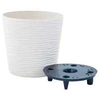 Ghiveci pentru flori Aleana Fiujin White/ Plastic/ Pe pervaz