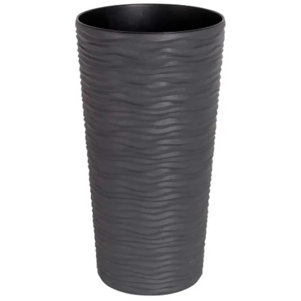 Ghiveci pentru flori Aleana Fiujin Gray/ Plastic/ Pe pervaz photo 1