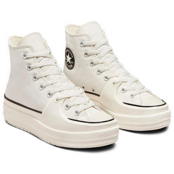 Ghete pentru femei Converse Chuck Taylor All Star Construct - Deco Stitch Demisezon/ White photo 1 Ghete pentru femei Converse Chuck Taylor All Star Construct - Deco Stitch Demisezon/ White photo 1