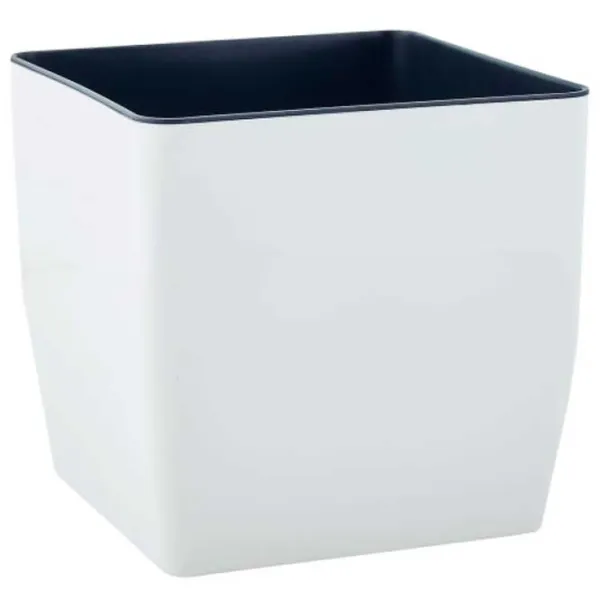 Ghiveci pentru flori Aleana Cvadro White/ Plastic/ Pe pervaz photo 1
