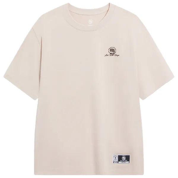 Tricou pentru bărbați Li-Ning AHST281-3B 100% bumbac/ Beige photo 1