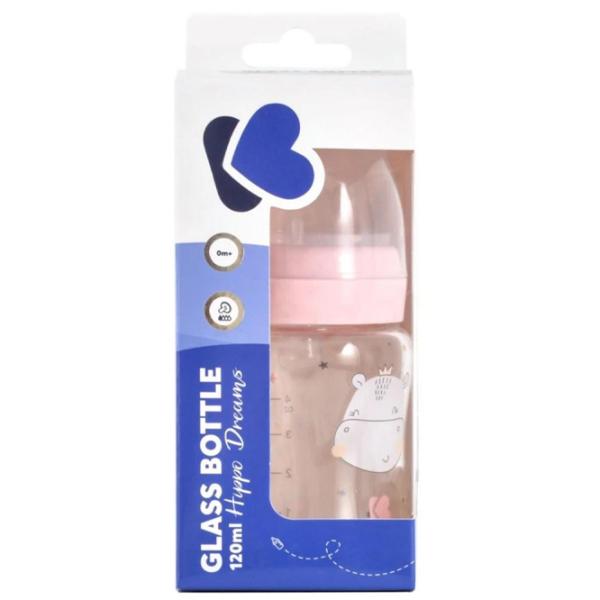Biberon Kikka Boo Hippo Dreams Pentru fetițe/ 120 ml/ Pink photo 2 Biberon Kikka Boo Hippo Dreams Pentru fetițe/ 120 ml/ Pink photo 2