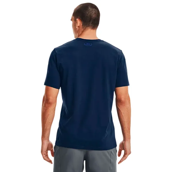 Tricou pentru bărbați Under Armour ss-blk1326849-001 100% bumbac/ Blue photo 3 Tricou pentru bărbați Under Armour ss-blk1326849-001 100% bumbac/ Blue photo 3