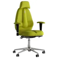 Офисное кресло Kulik System Clasic ЭКО Кожа/ Оливковый