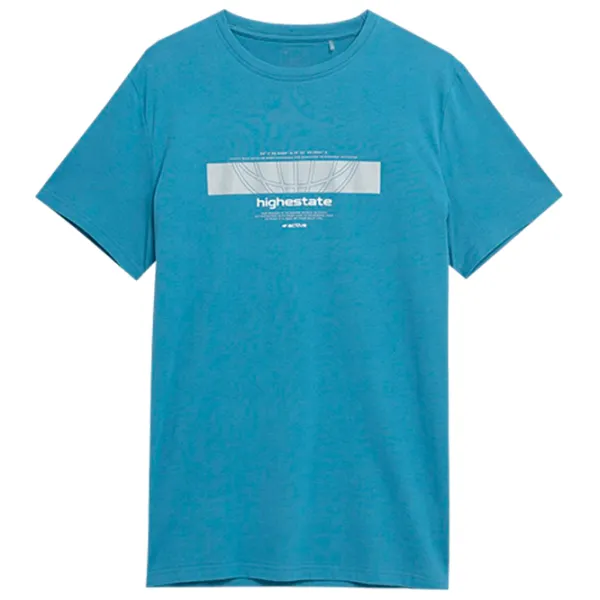 Футболка для мужчин 4F ss23ttshm304 100% хлопок/ Blue photo 1