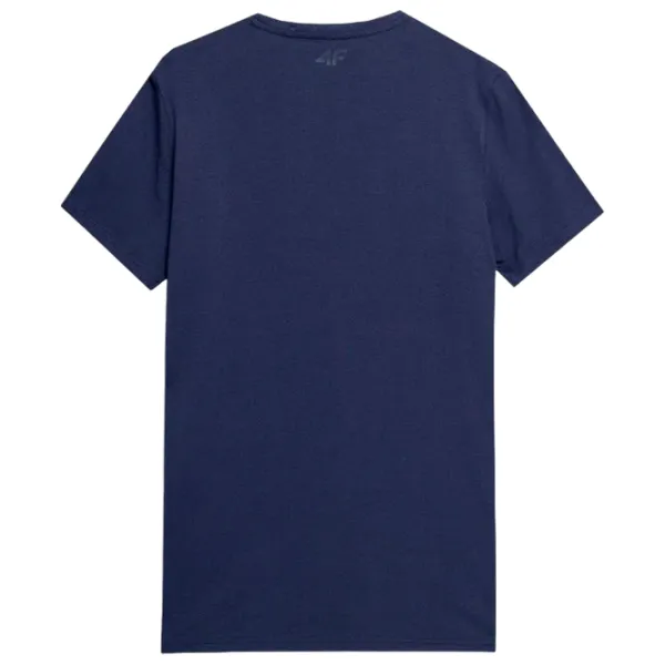 Tricou pentru bărbați 4F ss23ttshm304 100% bumbac/ Navy photo 2