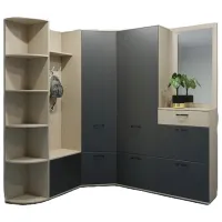 Комплект для прихожей Arta Mobilei Ferara 012345 ДСП/ Графитовый