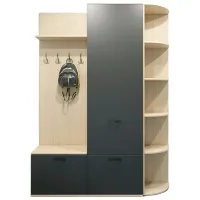 Комплект для прихожей Arta Mobilei Ferara 0121 ДСП/ Графитовый