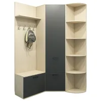 Комплект для прихожей Arta Mobilei Ferara 0231 ДСП/ Графитовый