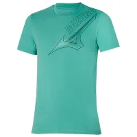 Tricou pentru bărbați Mizuno k2gaa502 100% bumbac/ Green