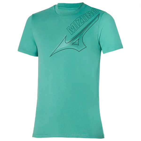 Tricou pentru bărbați Mizuno k2gaa502 100% bumbac/ Green photo 1
