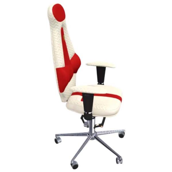 Fotoliu de birou Kulik System Galaxy ECO Piele/ White Red photo 2 Fotoliu de birou Kulik System Galaxy ECO Piele/ White Red photo 2