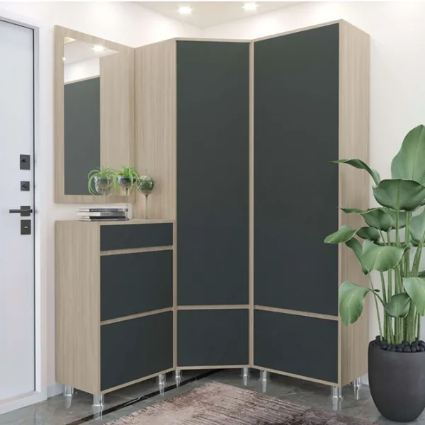 Комплект для прихожей Arta Mobilei Urban 534 ДСП/ Anthracite photo 1