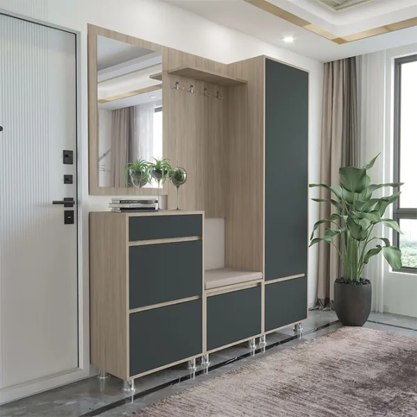 Комплект для прихожей Arta Mobilei Urban 254 ДСП/ Anthracite photo 1