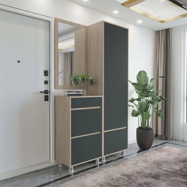 Комплект для прихожей Arta Mobilei Urban 54 ДСП/ Anthracite photo 1
