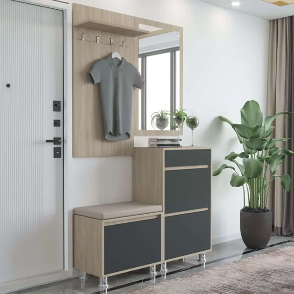 Комплект для прихожей Arta Mobilei Urban 25 ДСП/ Anthracite photo 1