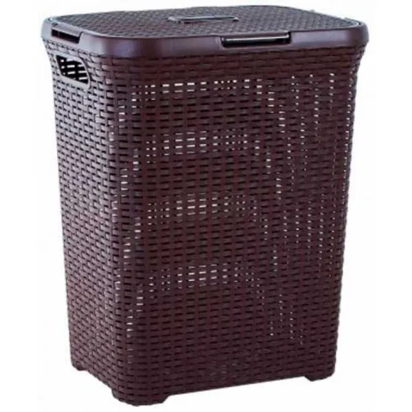 Coș pentru rufe Aleana 1122098 50 l/ Plastic/ Brown photo 1