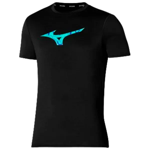 Футболка для мужчин Mizuno j2gaa509 100% хлопок/ Black photo 1