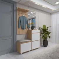 Комплект для прихожей Arta Mobilei Krafti 25 ДСП/ White