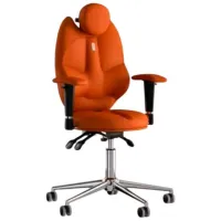 Офисное кресло Kulik System Trio ЭКО Кожа/ Оранжевый