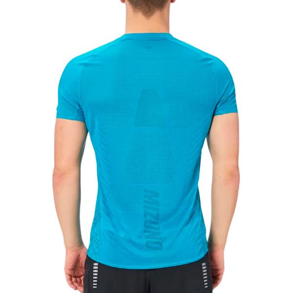 Tricou pentru bărbați Mizuno j2gaa519 100% poliester/ Blue photo 2