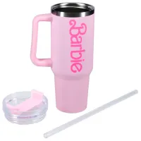 Cană termo Paladone Barbie Multiway Travel Cup with Straw 1200 ml photo 3