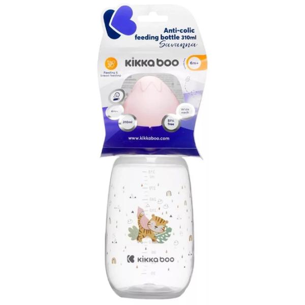 Biberon Kikka Boo Savanna Pentru fetițe/ 310 ml/ Pink photo 3 Biberon Kikka Boo Savanna Pentru fetițe/ 310 ml/ Pink photo 3