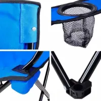 Scaun de grădină Worker GULL Metal/ Poliester/ Blue Black photo 3