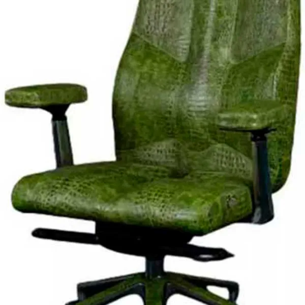 Fotoliu de birou Kulik System Croco Piele/ Green photo 5