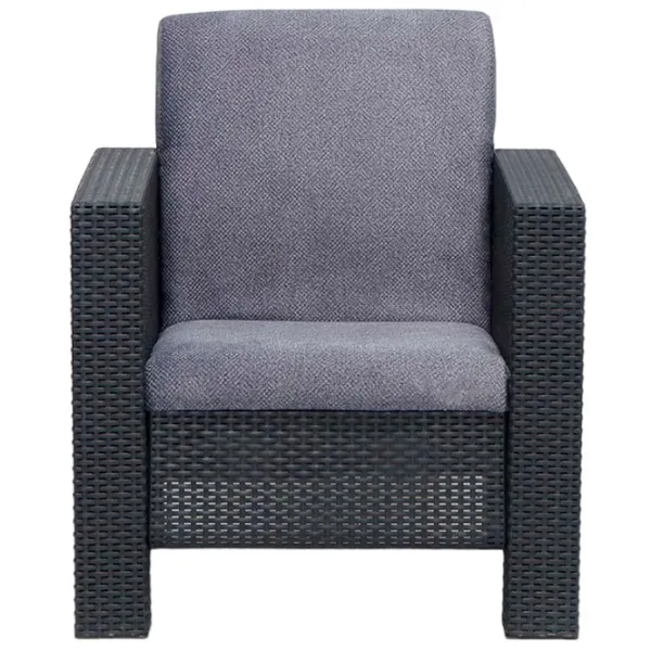 Fotoliu de grădină Moda Life Datca Plastic/ Textil/ Black Gray photo 1 Fotoliu de grădină Moda Life Datca Plastic/ Textil/ Black Gray photo 1